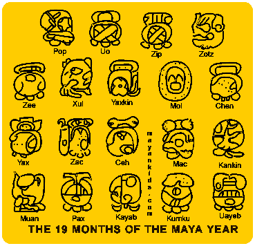 calendar and days ~ mayan kids